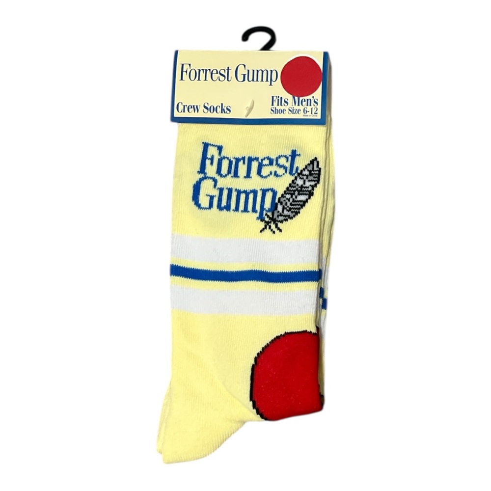 Forest Gump Yellow Crew Socks Size 6-12